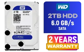 Western Digital Blue WD20EZRZ 2TB HDD — SATA 6Gb/s, 256MB Cache