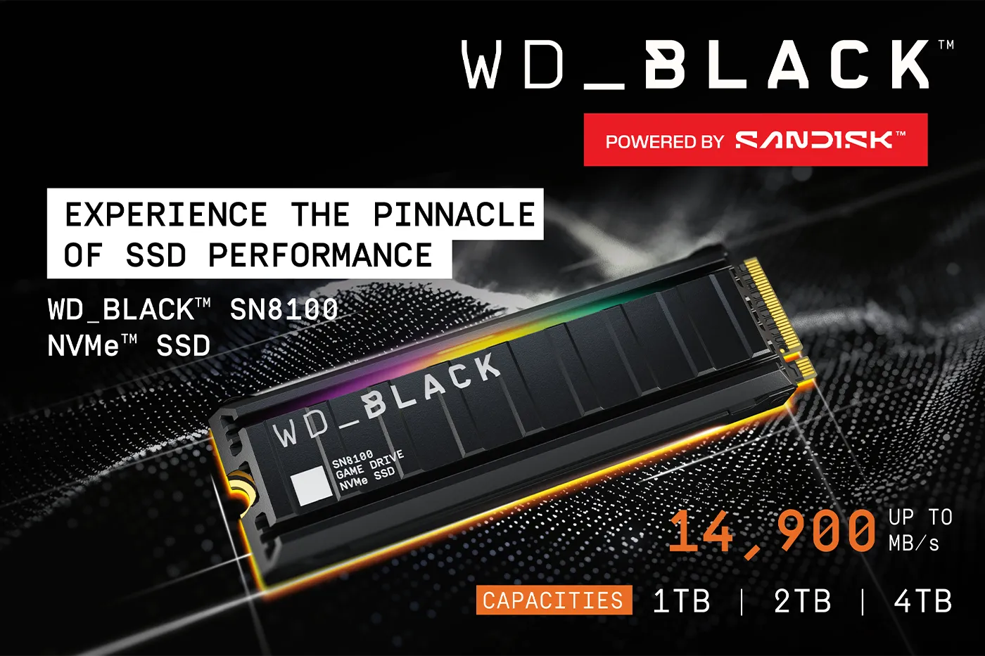 Western Digital SN8100 2TB PCIe Gen5 NVMe SSD 14900MB/s | Evetech