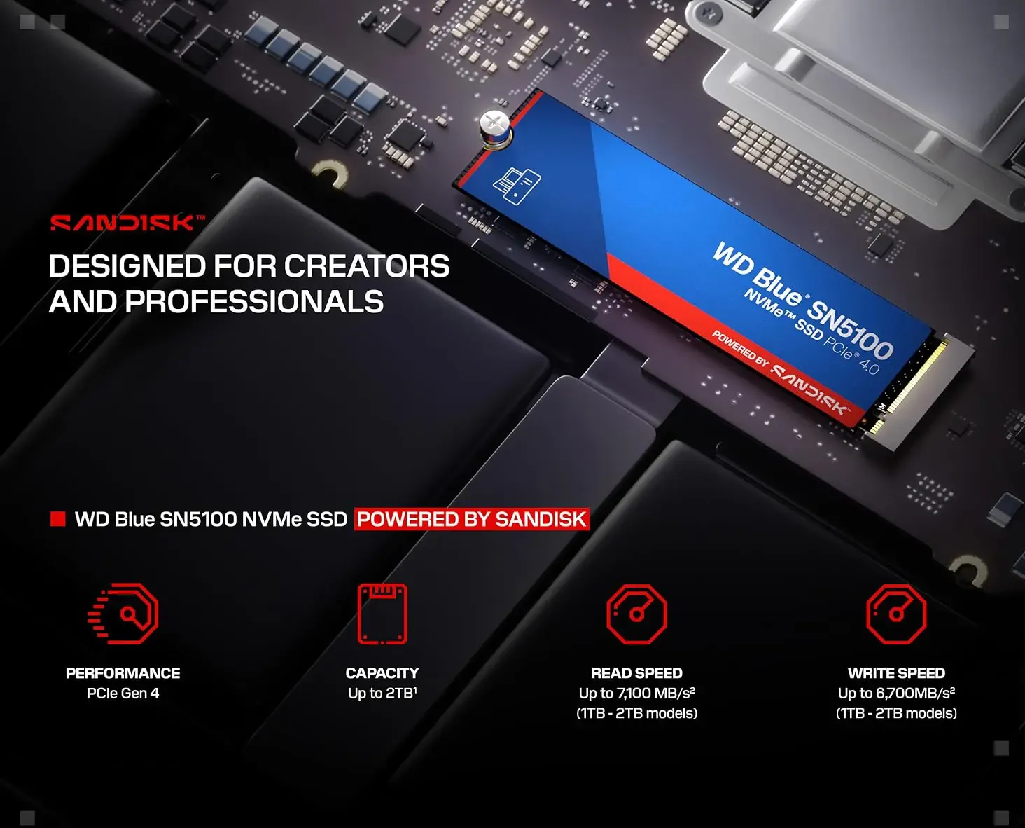 Western Digital WD Blue SN5100 2TB NVMe SSD — PCIe Gen4
