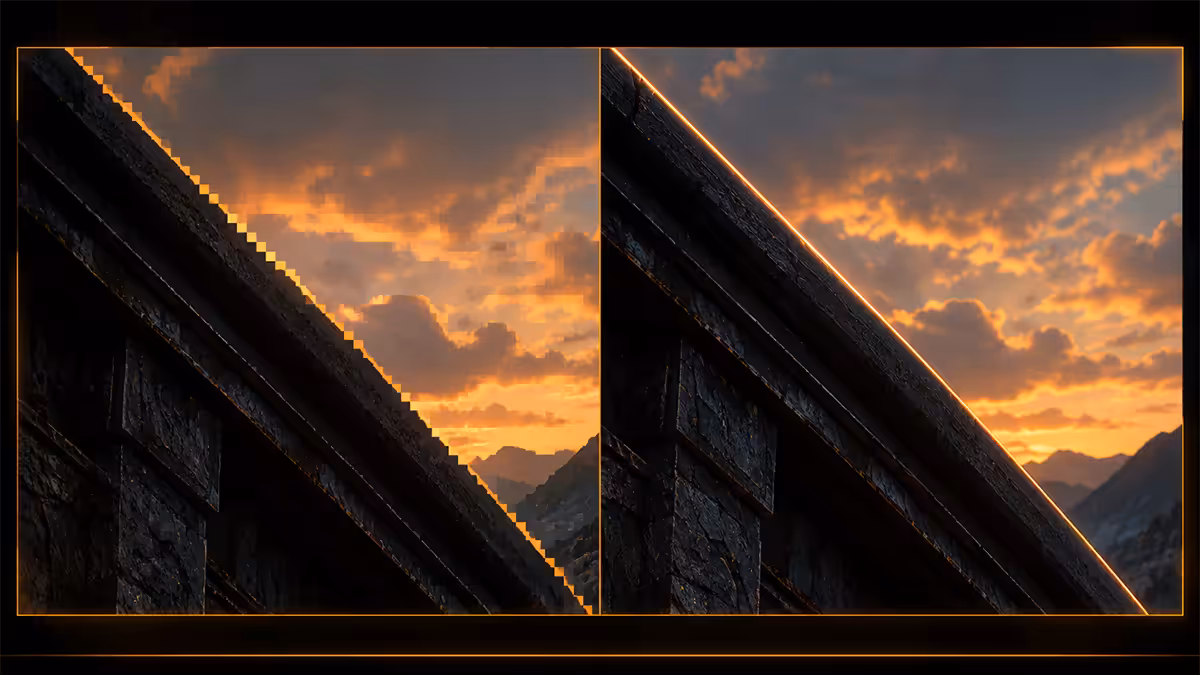 Anti-aliasing comparison