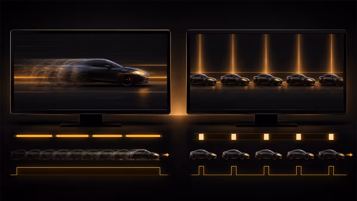 Sample-and-hold motion blur diagram