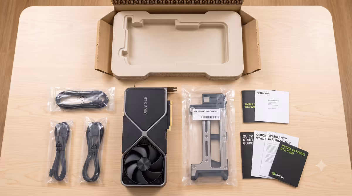 Included anti-sag bracket from RTX 5090 box