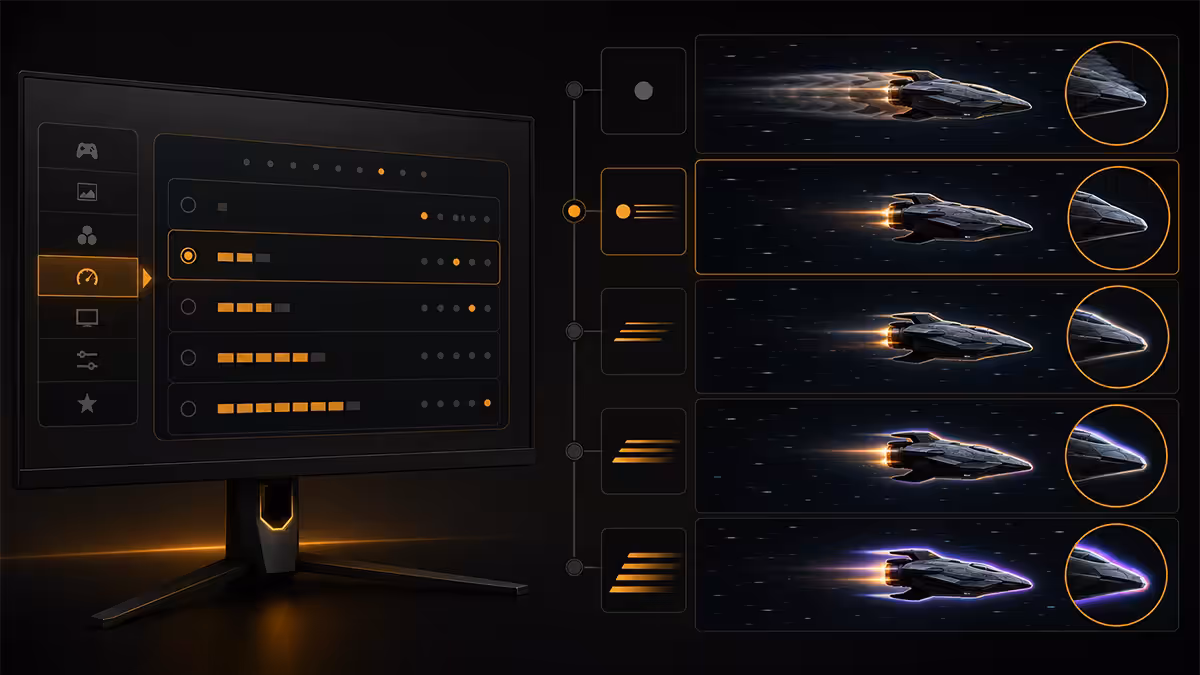 Monitor overdrive OSD levels