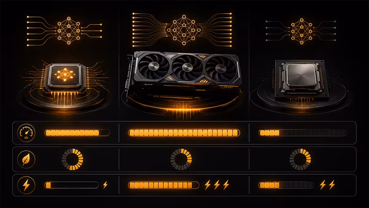 NPU vs GPU vs CPU comparison