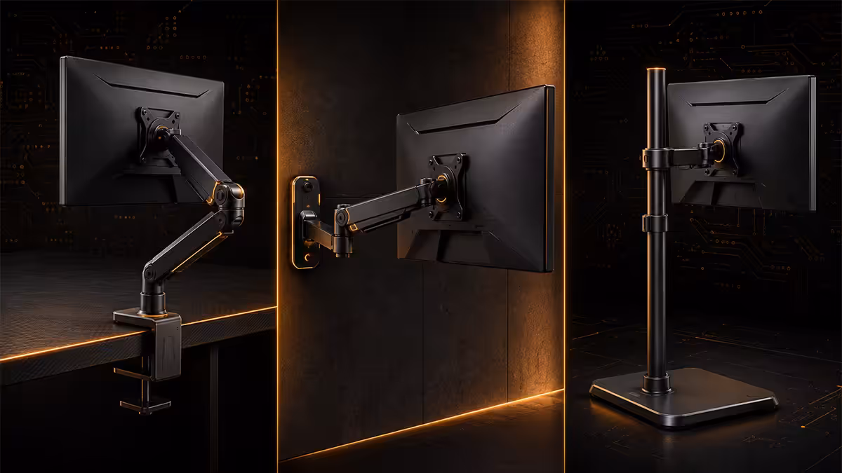 Monitor mounting types comparison