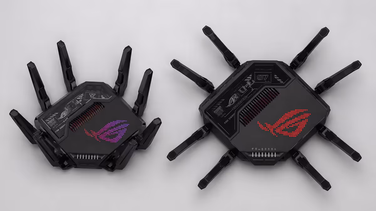 WiFi 6E vs WiFi 7 router size comparison