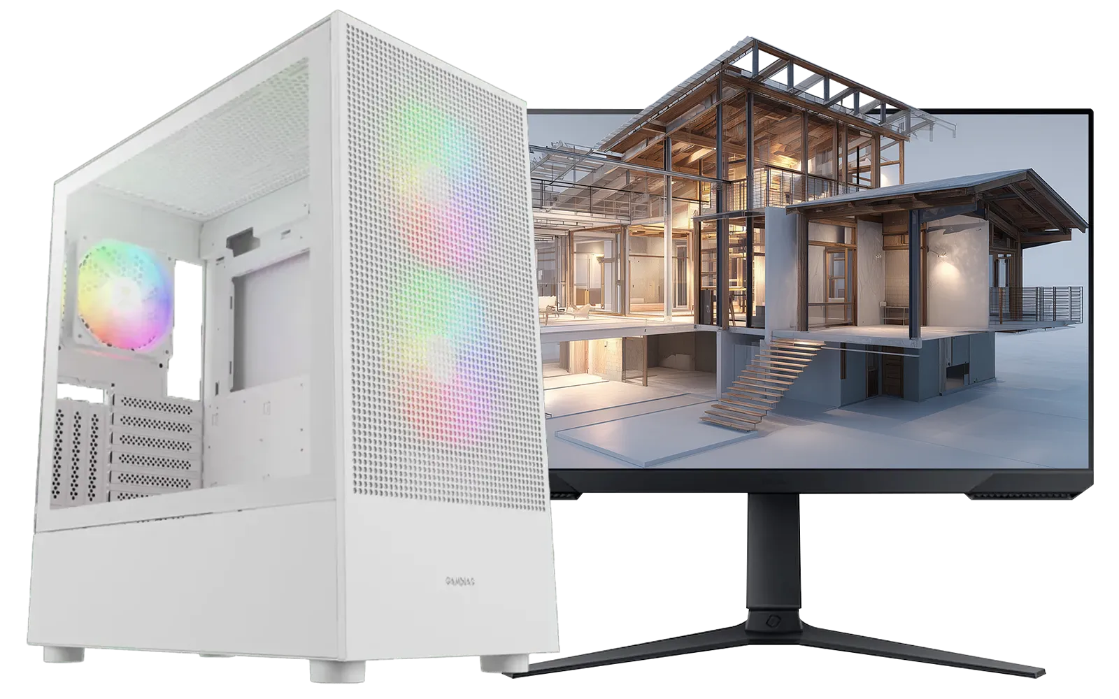 RYZEN 5 9600X 5.4GHz A1000 8GB DDR5 Workstation PC