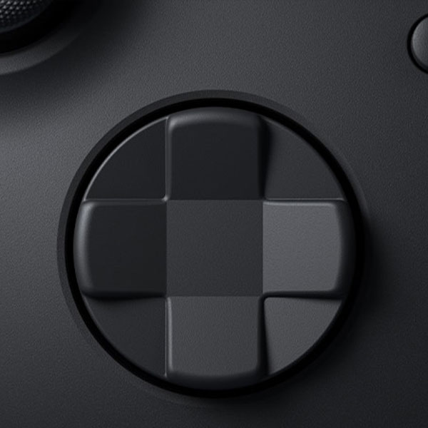 Hybrid D-pad and textured grip of Xbox Wireless Controller