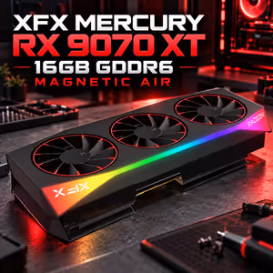 XFX Mercury Radeon RX 9070 XT OC 3100MHz Graphics Card - image 2