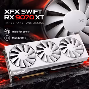 XFX SWIFT RX 9070 XT 16GB White GPU - RDNA 4 Power - image 3