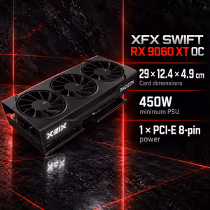 XFX SWIFT RX 9060 XT OC 16GB Triple Fan Graphics Card - image 6