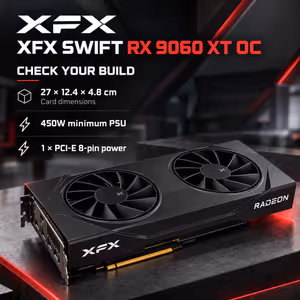 XFX SWIFT RX 9060 XT OC 16GB Dual Fan Graphics Card - image 6