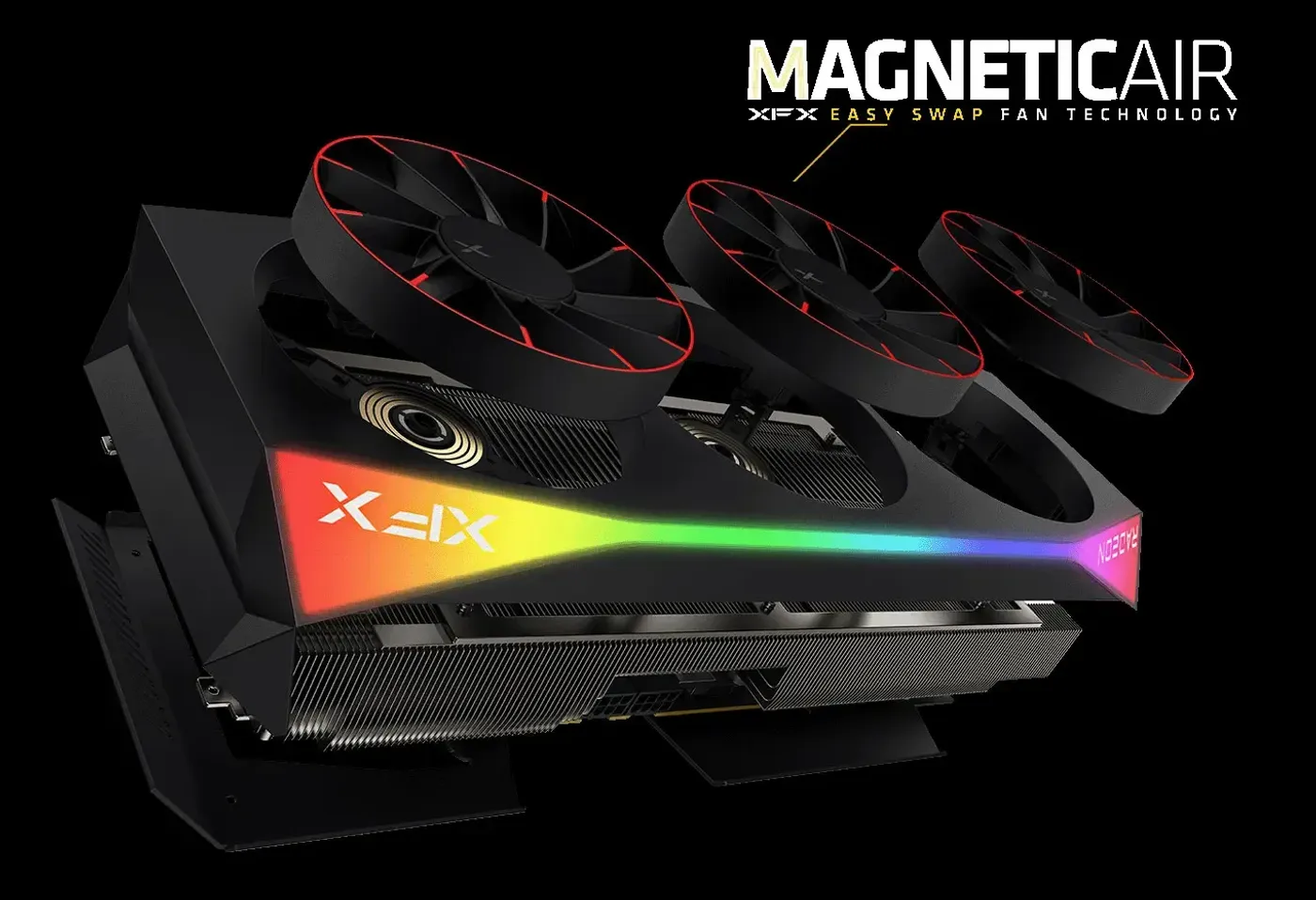 Magnetic Air fan system with high-strength magnetic connection