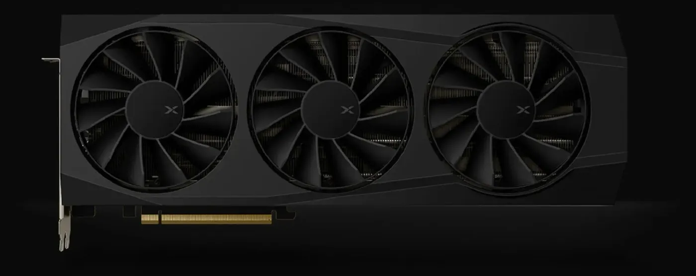Sleek and aerodynamic design of the XFX Quicksilver Radeon RX 9070 XT