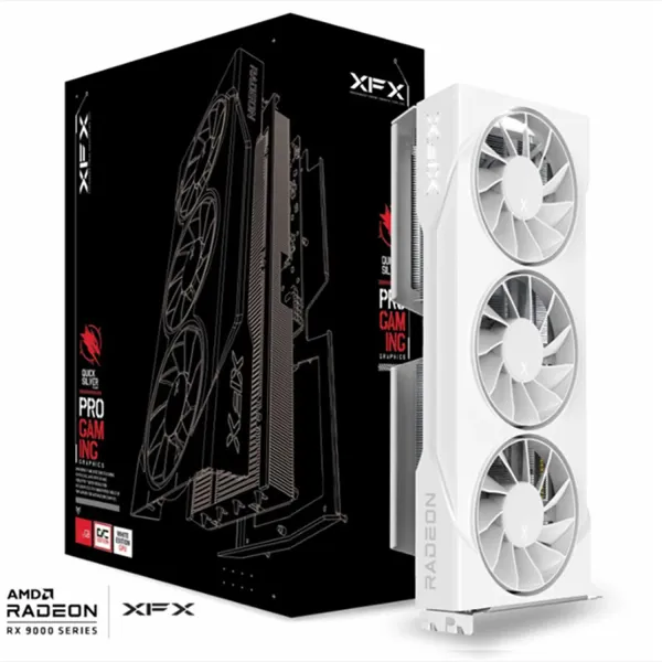 XFX SWIFT Radeon RX 9060 XT OC 16GB GPU — White | Evetech