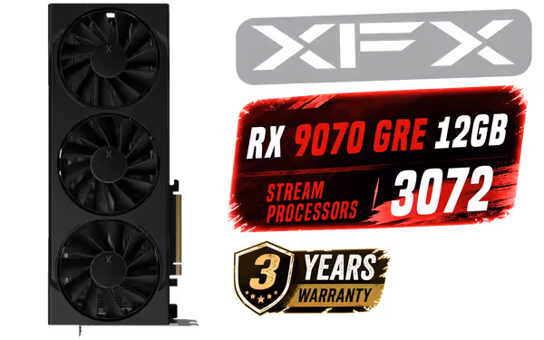 XFX SWIFT AMD Radeon RX 9070 GRE 12GB GPU - image 1 XFX SWIFT AMD Radeon RX 9070 GRE 12GB GPU - image 1