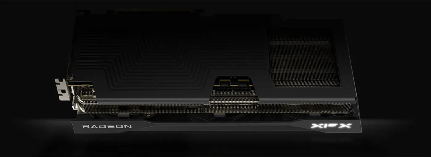 High-performance cooling system of XFX Swift AMD Radeon RX 9070 XT