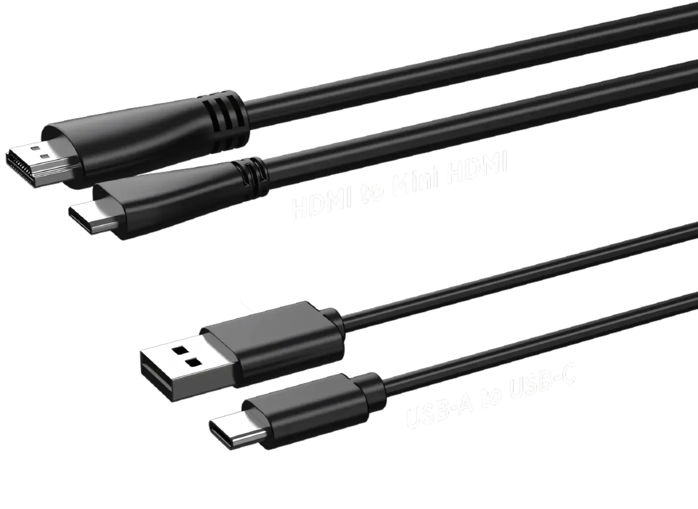 Included 1.5m HDMI and USB cables for the LCD screen kit