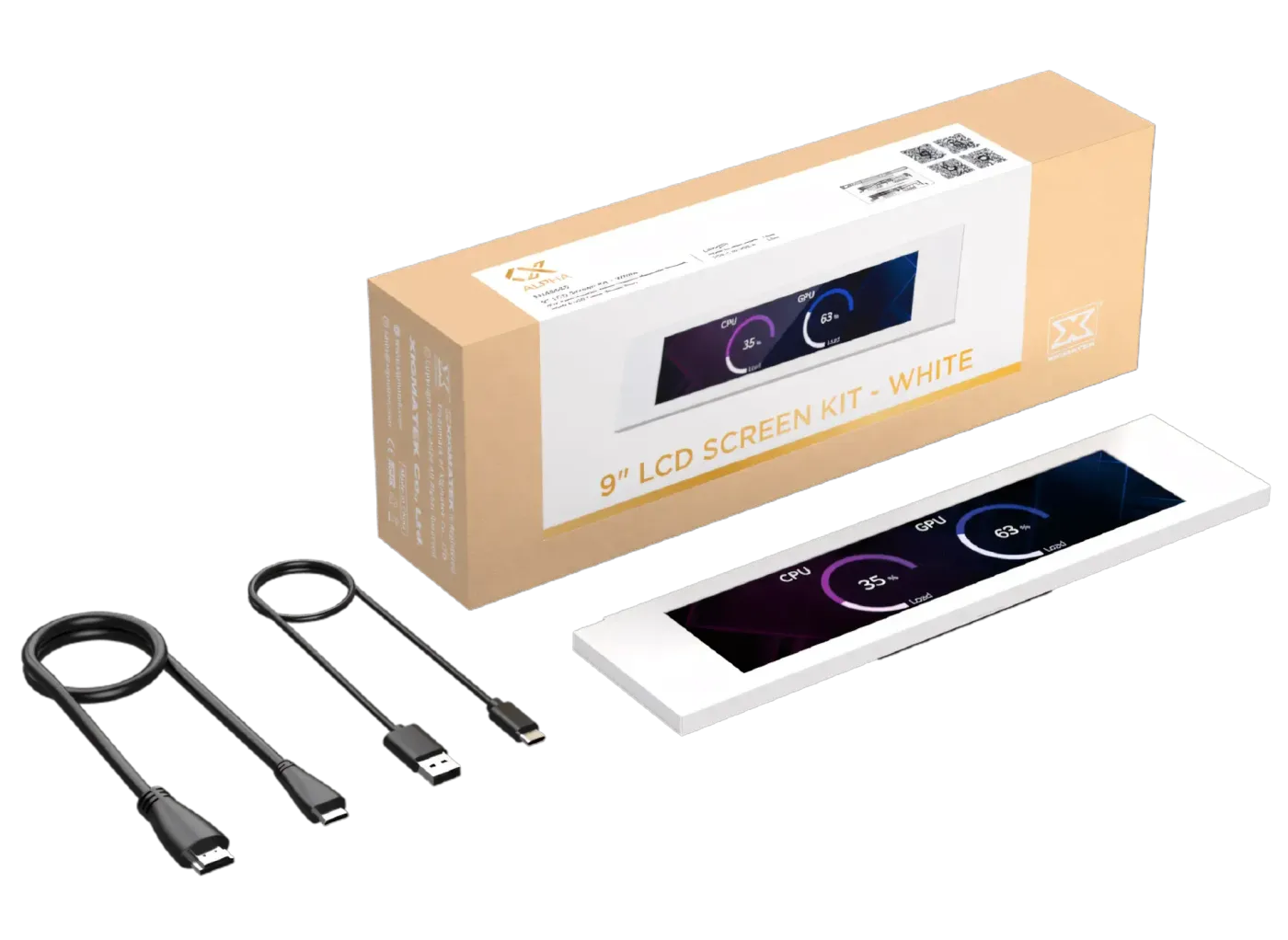 Full list of included accessories including the 9-inch LCD kit and cables