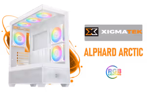 Xigmatek Alphard Arctic Mid Tower Gaming Case White - Image 1