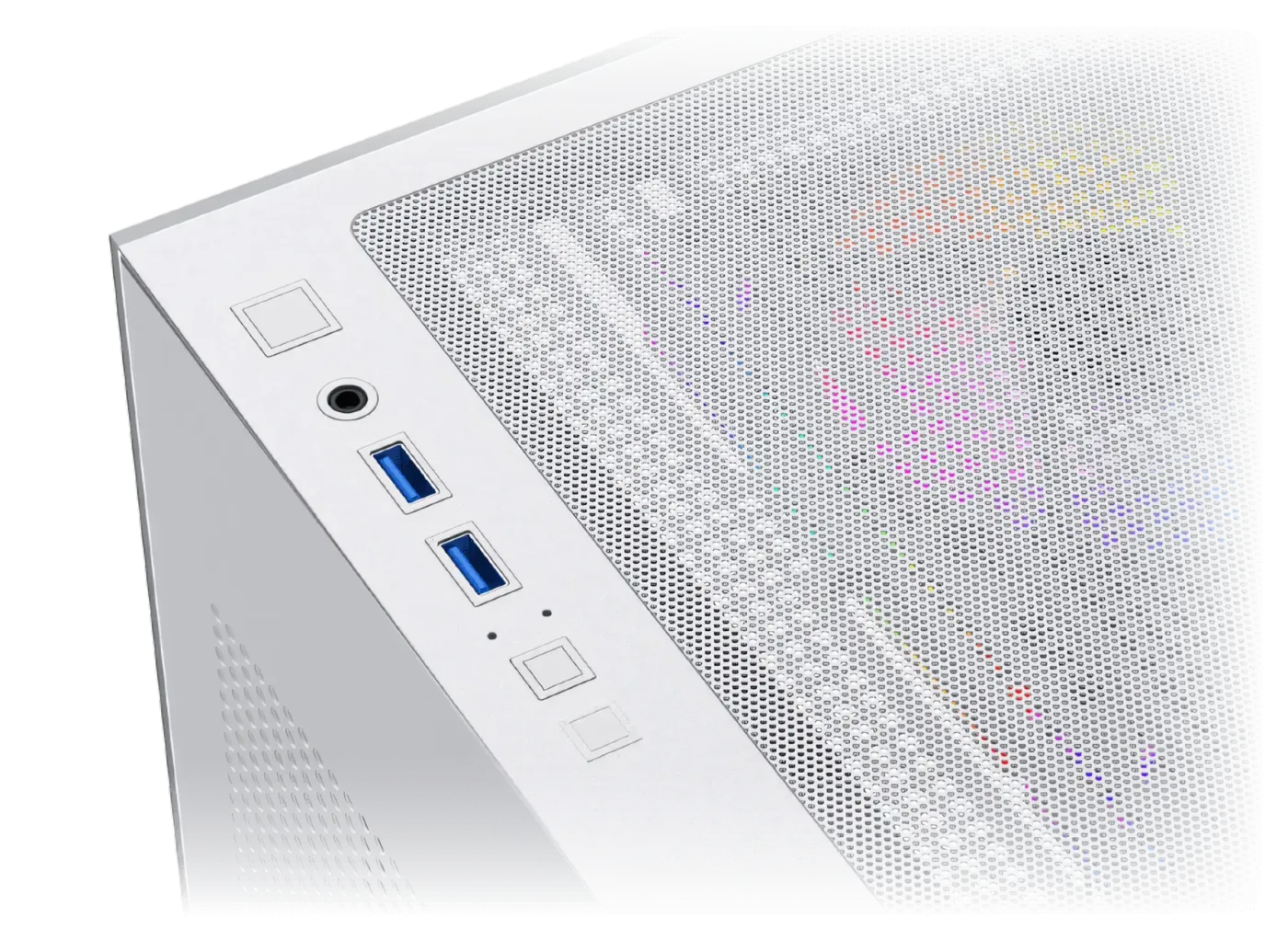 Close-up image showing the location and labeling of the top mount I/O ports