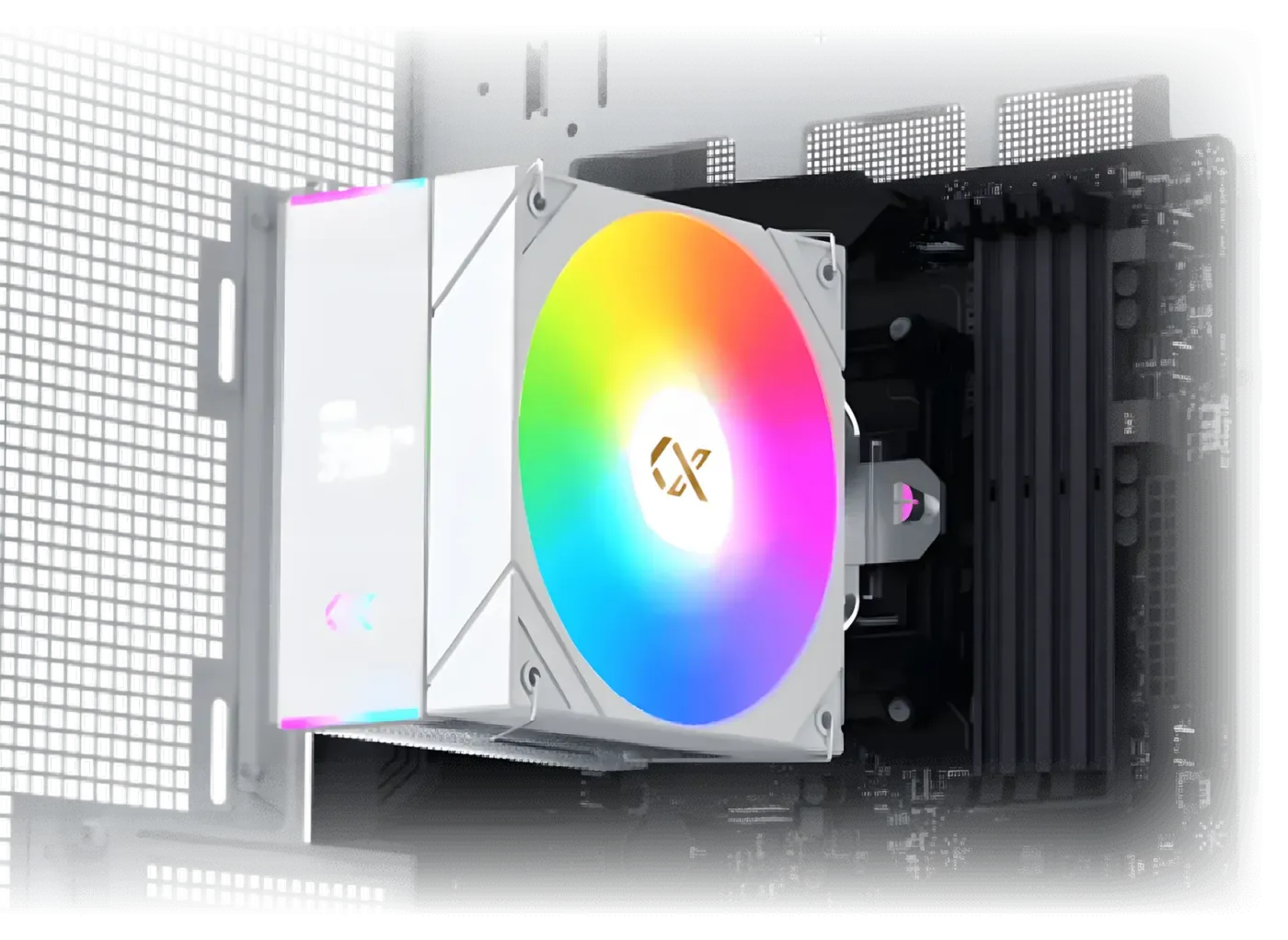 Diagram illustrating the 165mm height clearance limit for CPU cooler installation