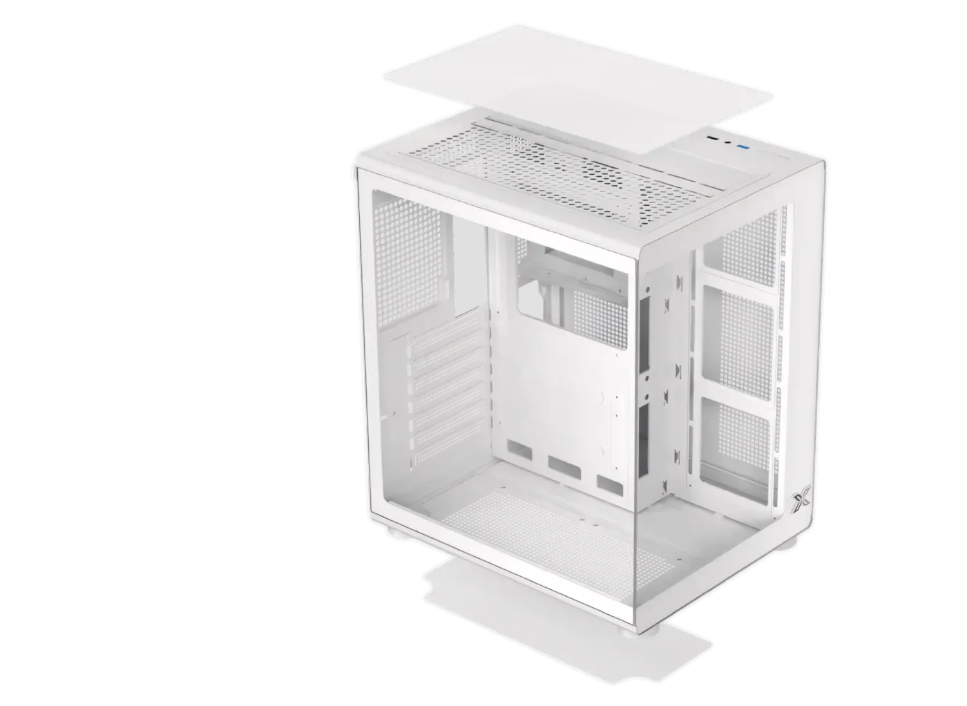 Close-up of the detachable bottom dust filter on the chassis