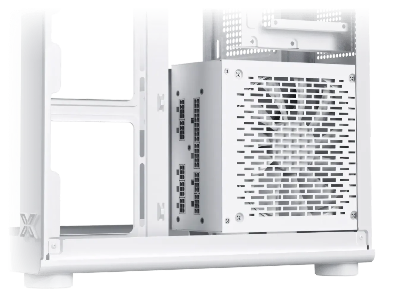 Internal chassis diagram illustrating the maximum 160mm length limit for the power supply unit