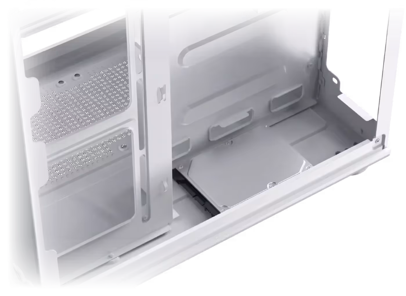 Diagram detailing the location of the 2.5-inch drive mount on the bottom panel