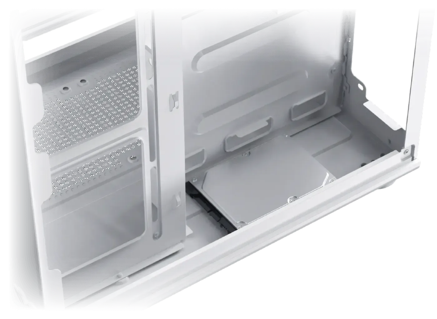 Diagram detailing the location of the 2.5-inch drive mount on the bottom panel