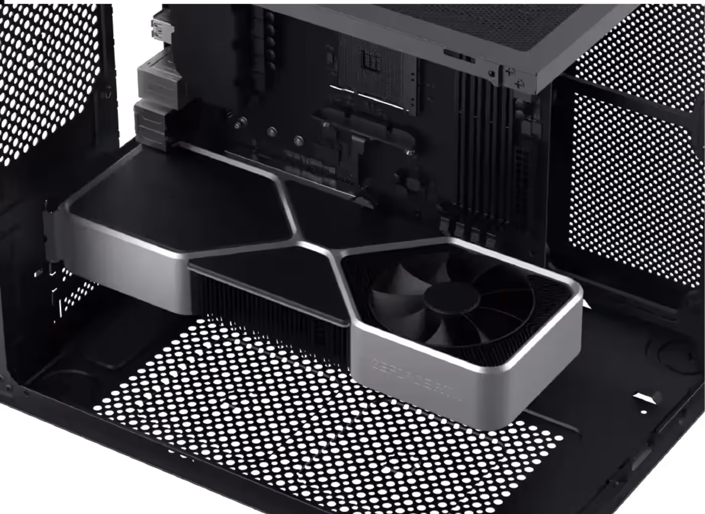 Graphics card length clearance inside the Aqua M Lite chassis