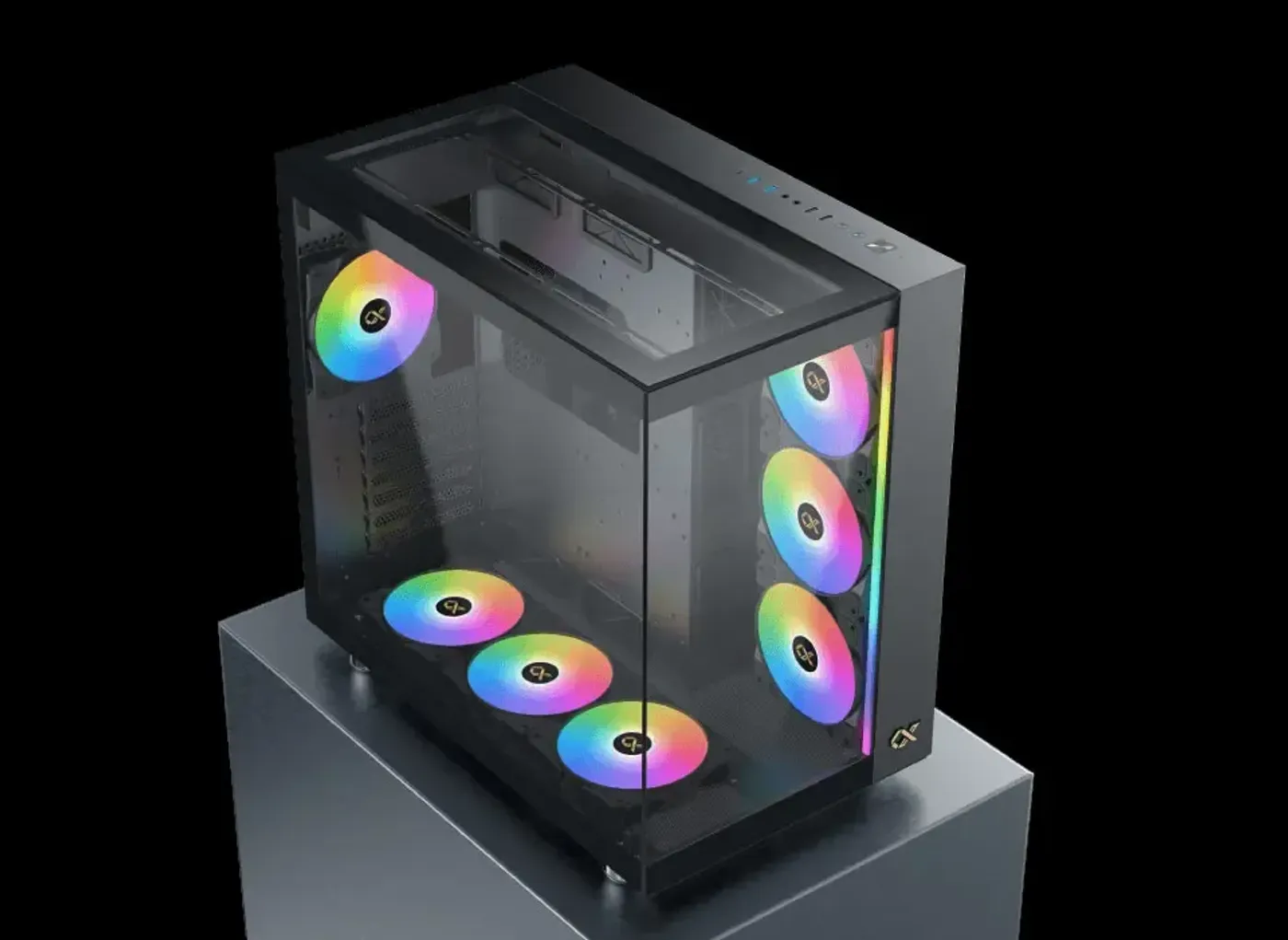 Interior airflow path through the Xigmatek Aqua Ultra gaming case