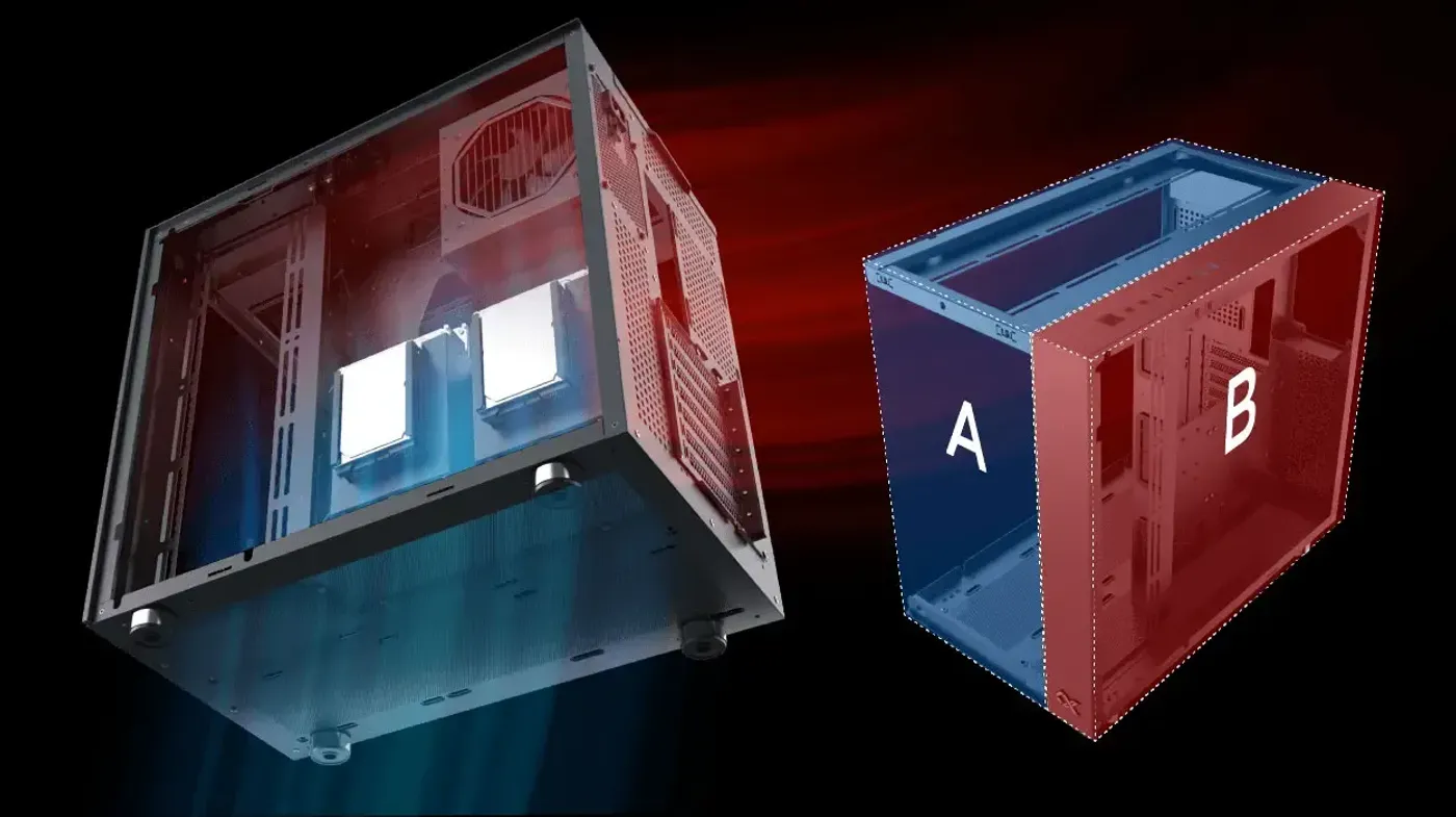 Panel mounting system on the Xigmatek Aqua Ultra gaming case