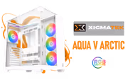 Xigmatek Aqua V Arctic Mid Tower Case — White, ATX Support - image 1