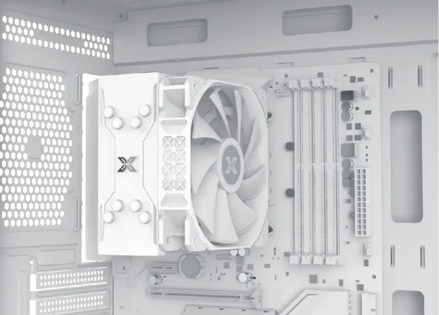 Interior clearance above the CPU socket area in the Blast Arctic