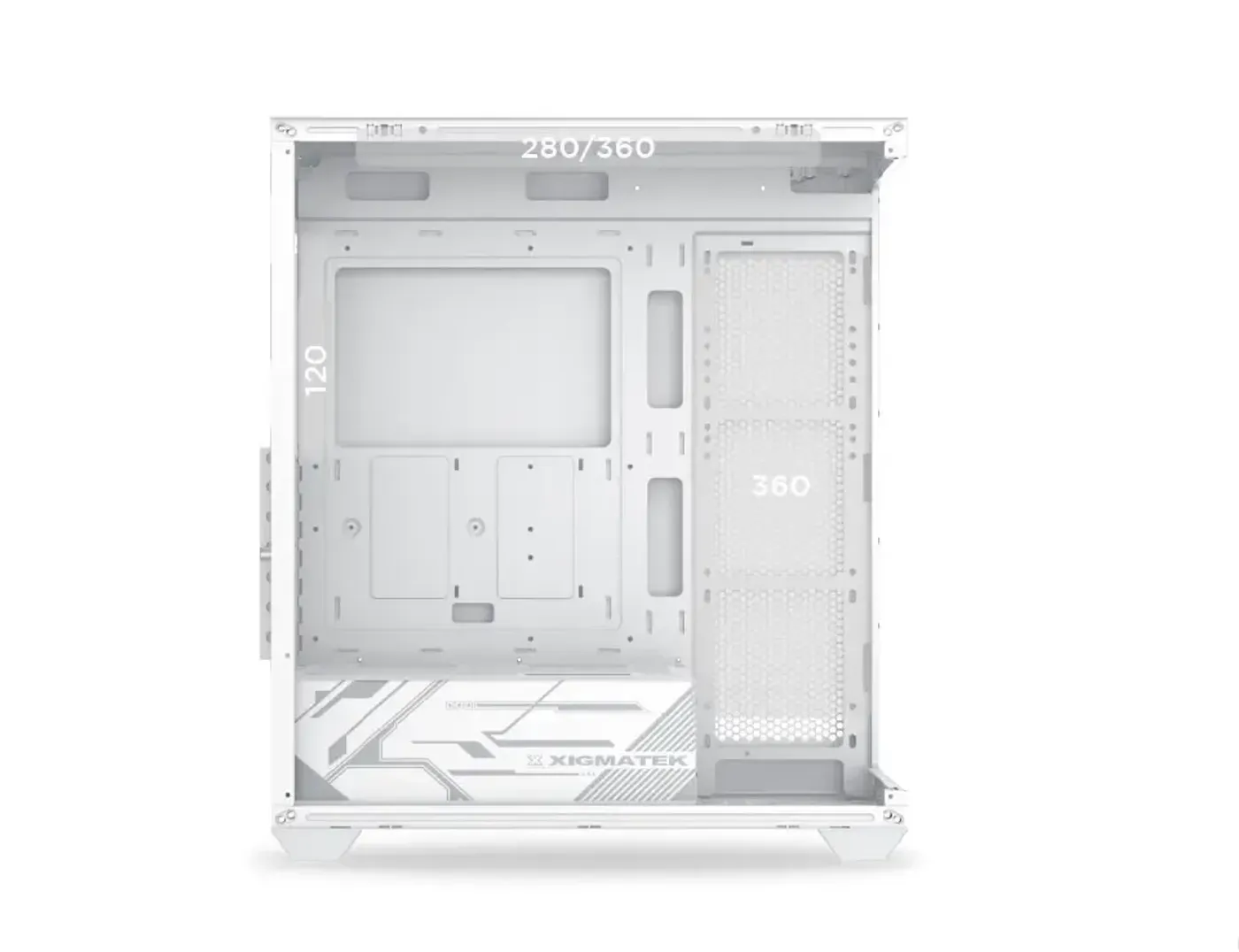 Radiator mounting options and airflow configuration in the Blast Arctic mid tower
