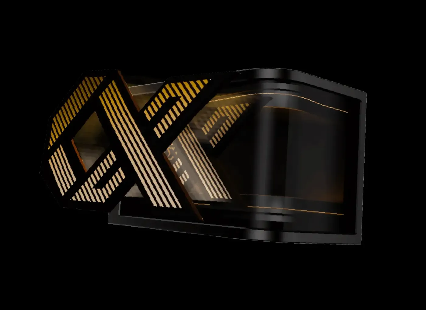 Curved AMOLED screen module integrated into a cooling unit for an immersive visual experience.