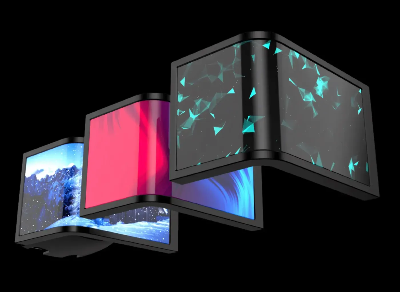 Image highlighting the size and Full HD+ resolution (2320×1080) of the 6.8 inch AMOLED flexible screen.