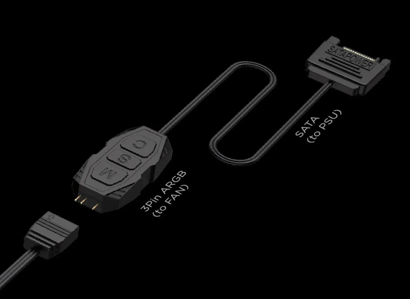 Image of the included mini ARGB LED controller device.