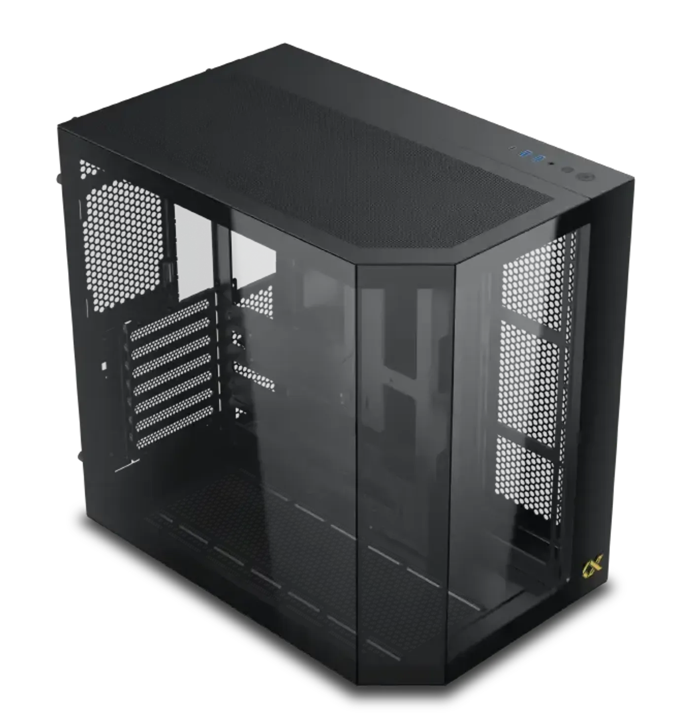 Three tempered glass panels on the Xigmatek Cubi II case