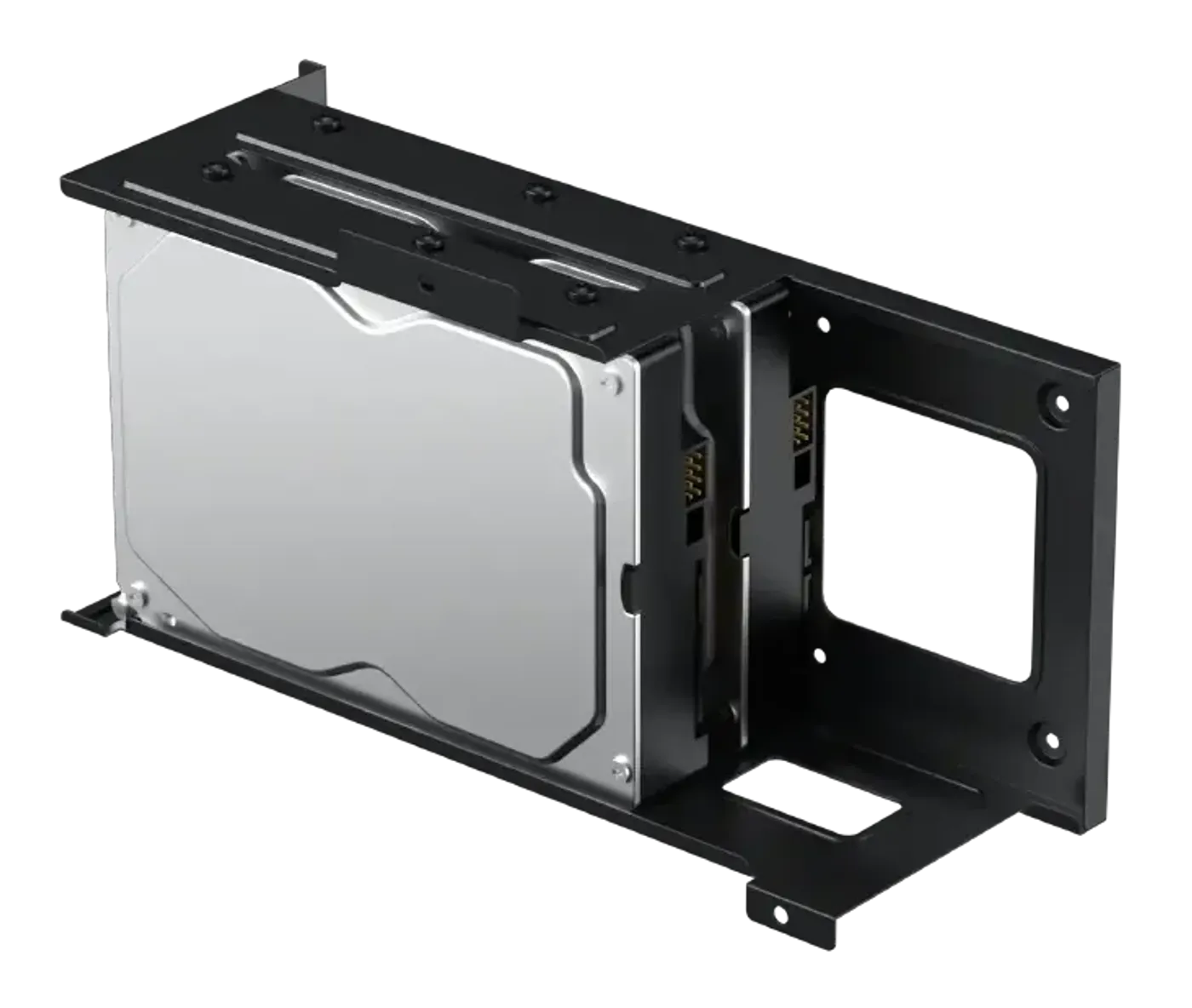 3.5-inch hard drive mounting positions in the Cubi II case
