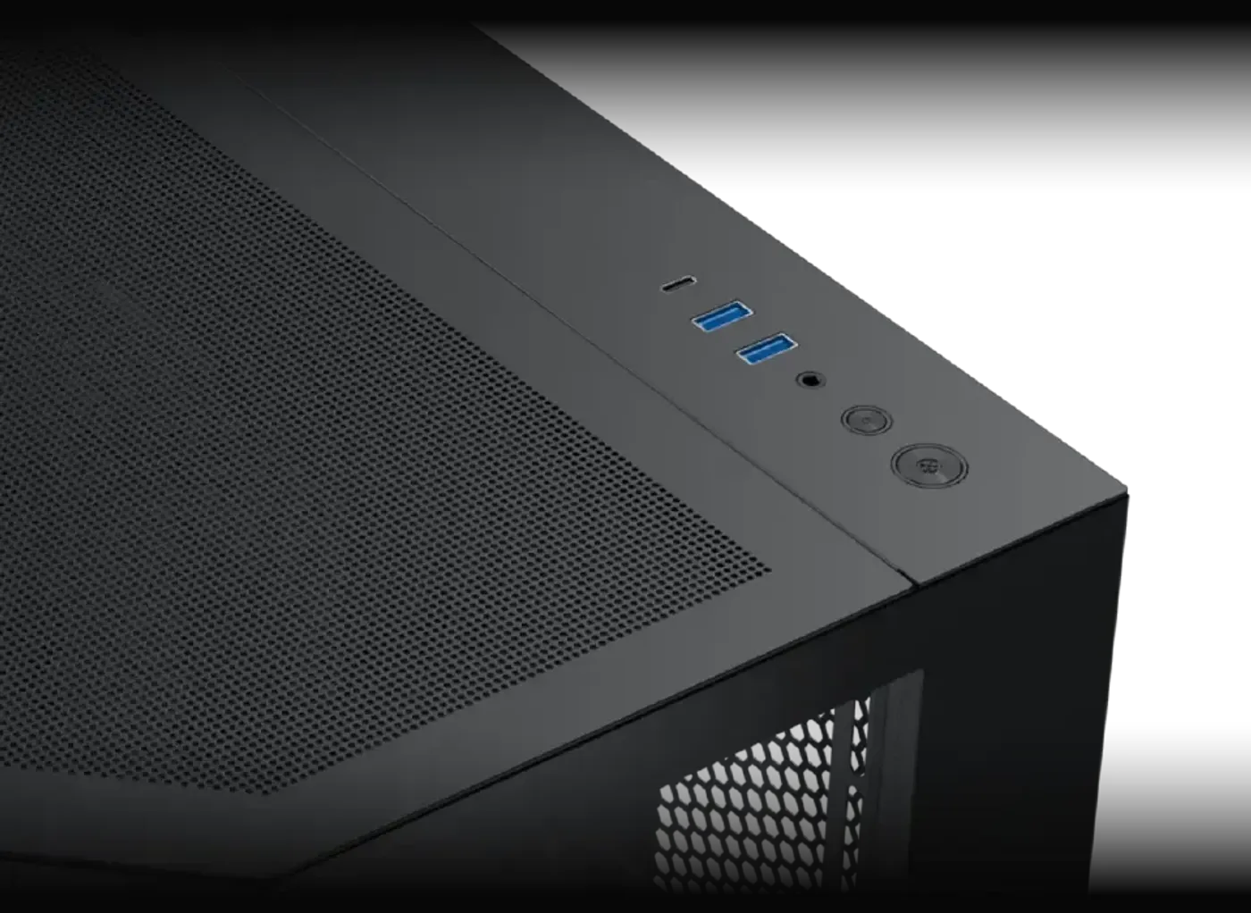 Top mounted I/O ports including USB-C on the Cubi II case