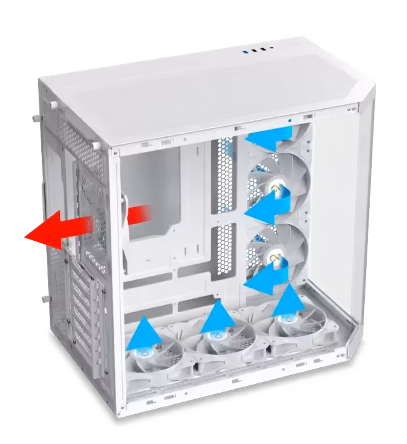 Airflow and ventilation features of the Cubi II Arctic case