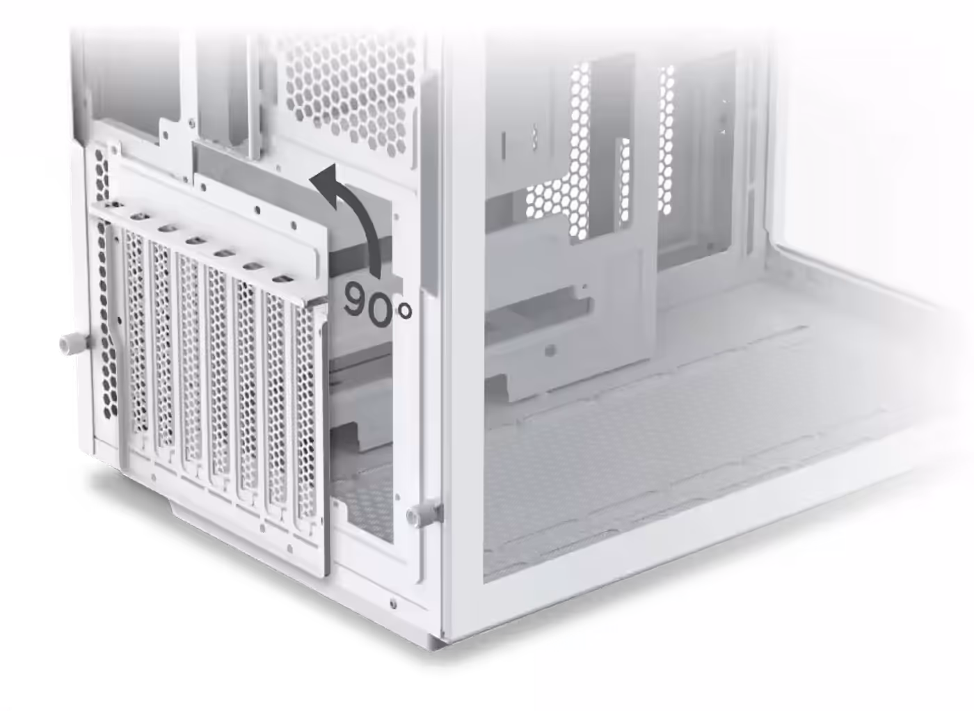 Vertical graphics card mounting in the Cubi II Arctic case