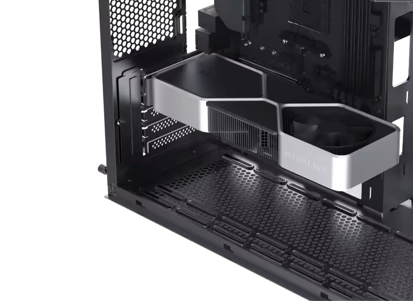 Graphics card length support inside the Xigmatek Cubi M