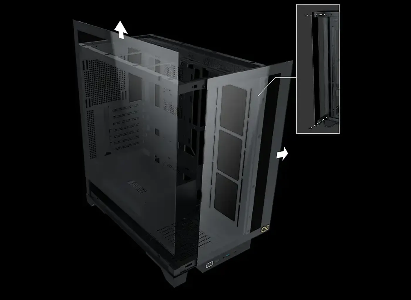 Xigmatek Endorphin Ultra gaming case with its left tempered glass side panel
