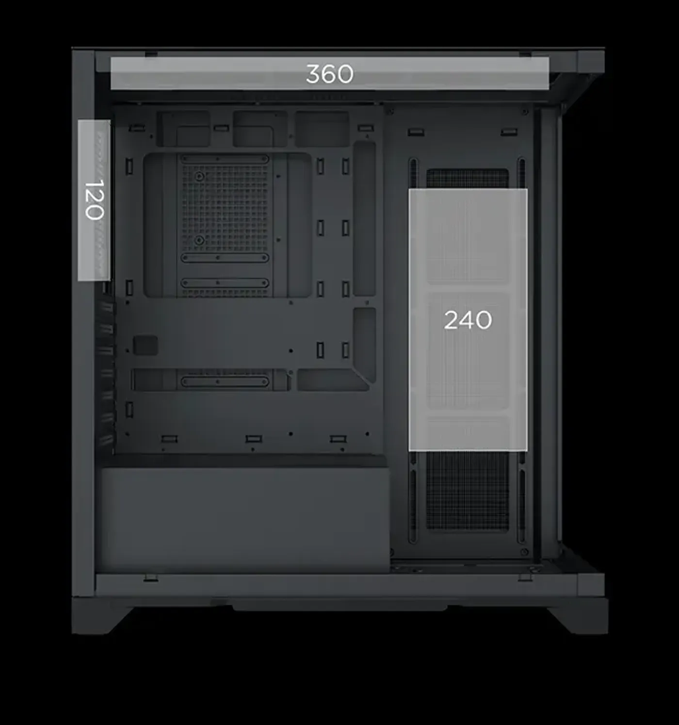 Liquid cooling radiator configuration diagram for the Endorphin Ultra