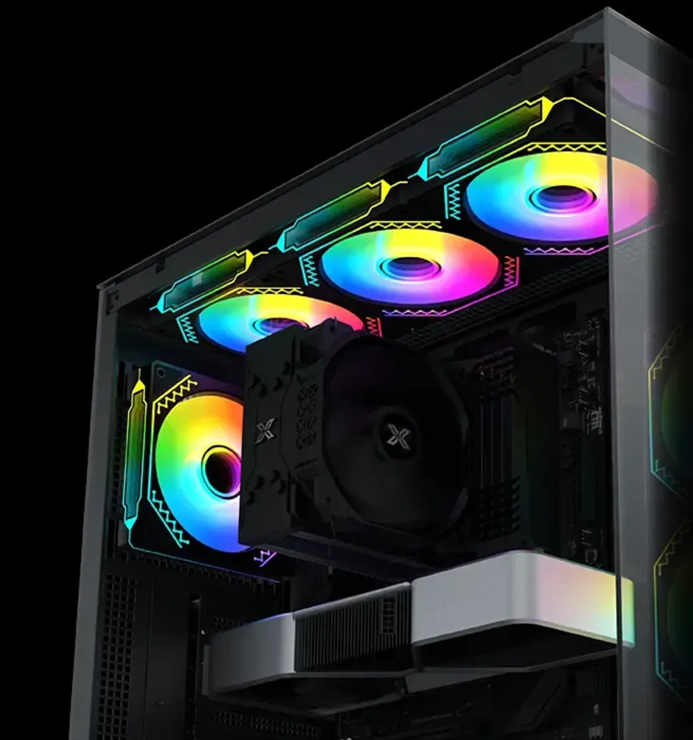 Interior view showing the clearance available above the CPU socket in the Endorphin Ultra