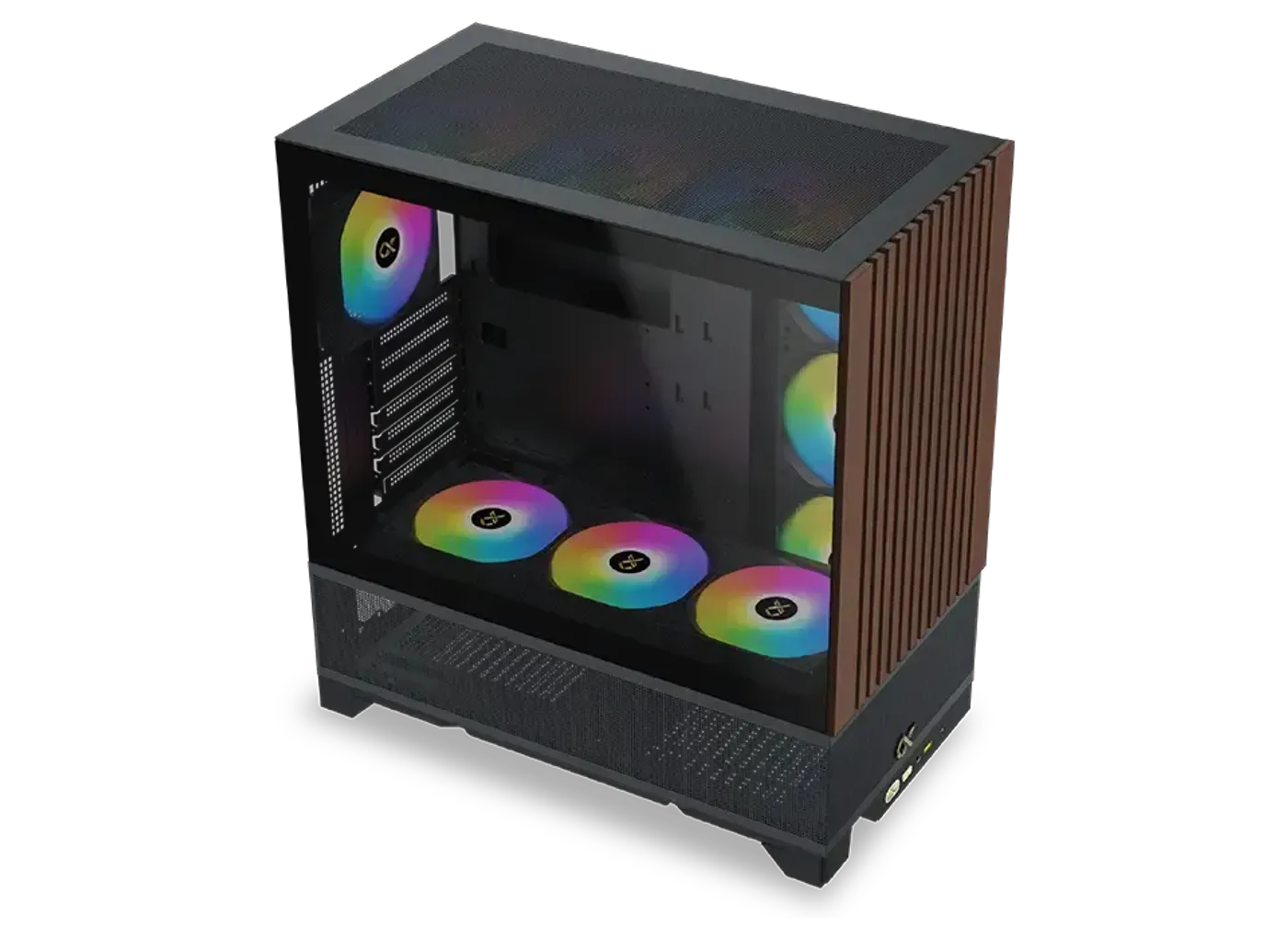 Fan mounting positions marked across the roof, motherboard panel and rear of the Endorphin WD Air