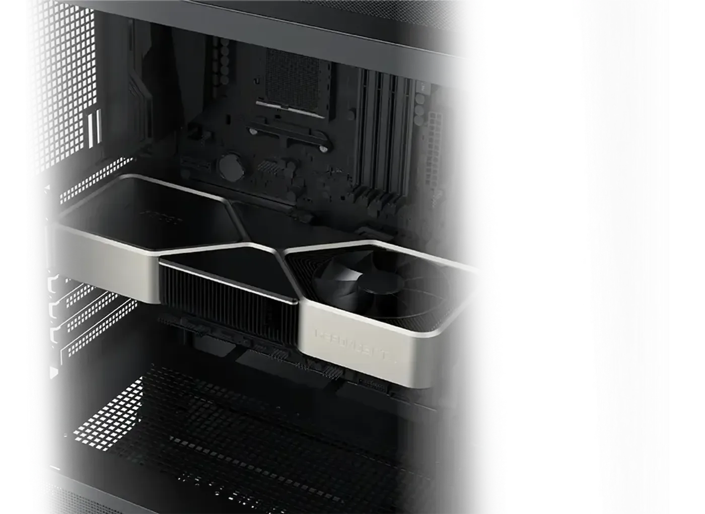 Graphics card clearance measured inside the Endorphin WD Air with and without a motherboard panel cooler